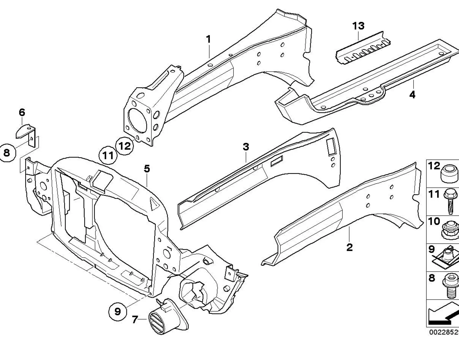 BMW Blechmutter R50 R52 R53 07131496622