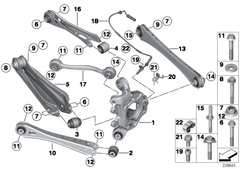 BMW Radträger hinten links 33406797569