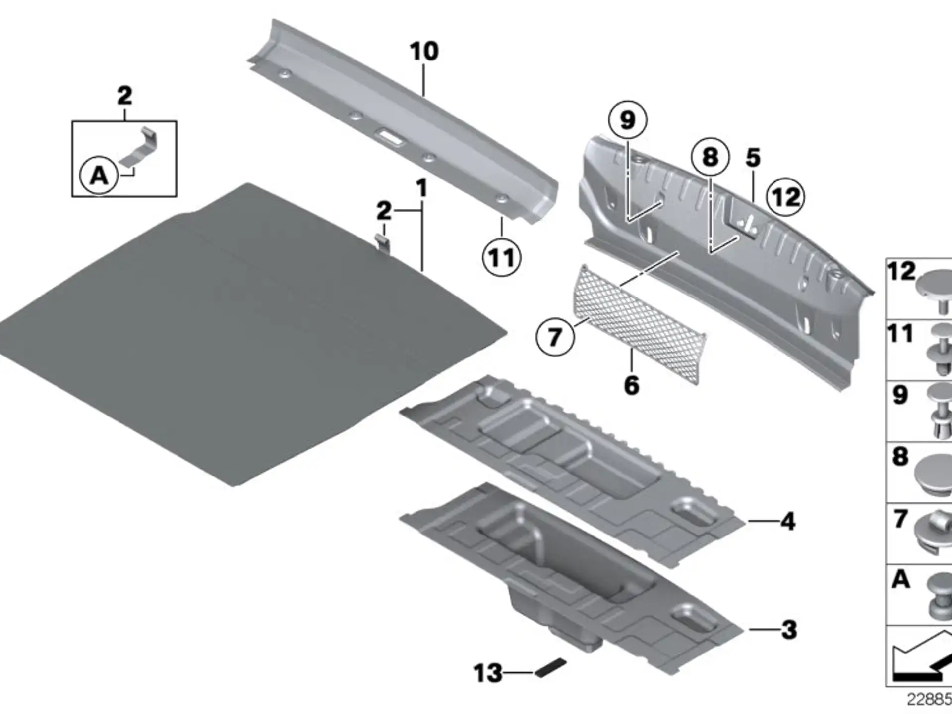 BMW Anschlagplatte E89 F01 F02 F04 F06 F12 F13 F33 F83 51247217155