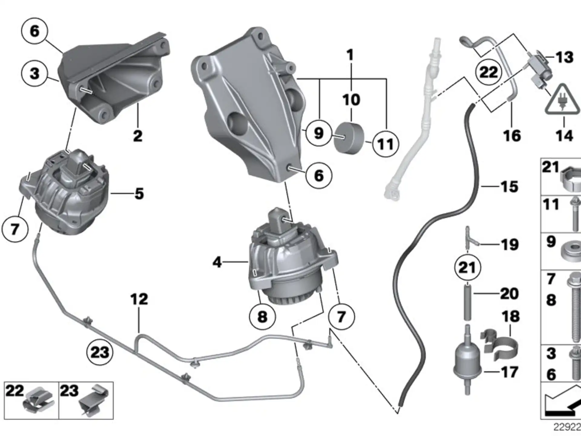 BMW Sechskantschraube F01 F02 F04 F06 F07 F10 F11 F12 F13 F90 F91 F92 F93 F95 F96 G05 G06 G07 G11 G12 G14 G15 G16 G30 G31 G32 R55 R56 R57 R58 R59 R60 R61 07119905848
