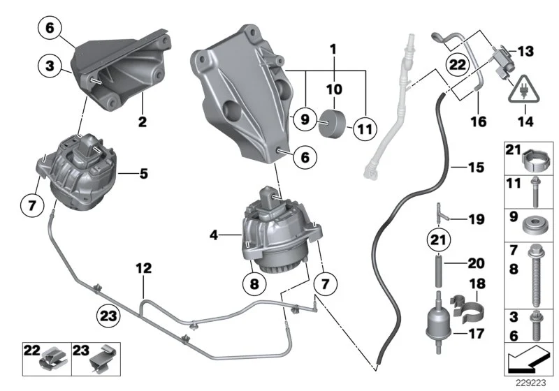 BMW Motorlager F01 F07 F10 F11 22116777381