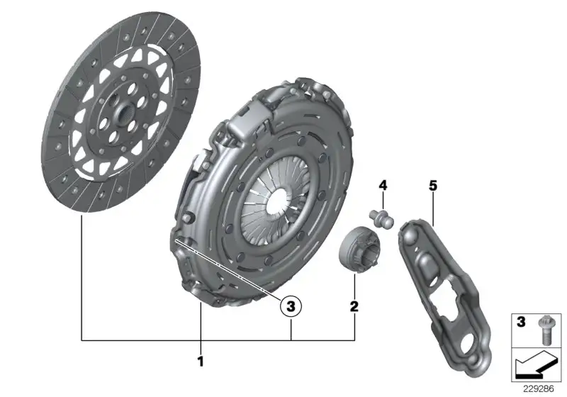 BMW Satz Kupplungsteile R55 R56 R57 R58 R59 R60 R61 21208606067 -