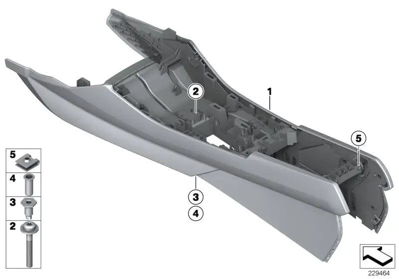 BMW Träger Mittelkonsole 51169204253