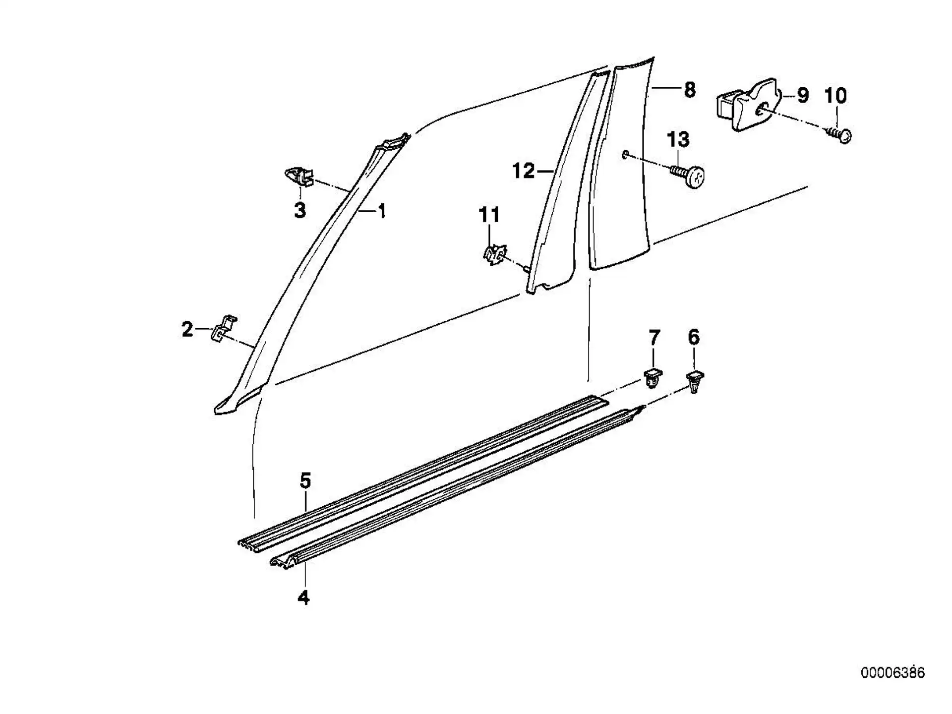 BMW Einstiegsleistenblende E30 51471888427