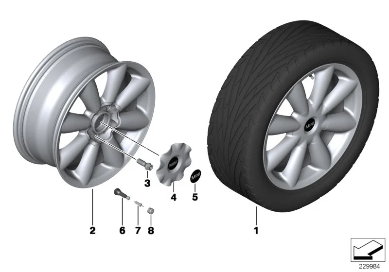 BMW Nabenabdeckung anthrazit 36109804380