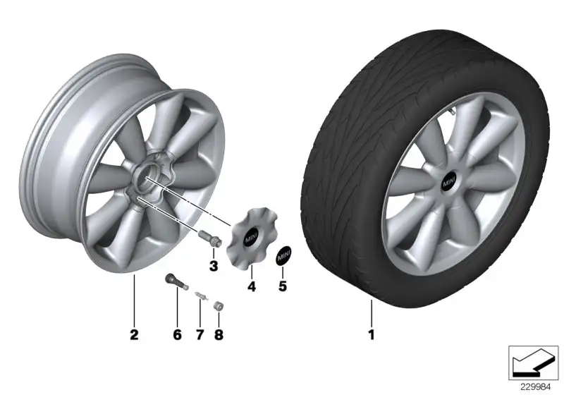 BMW Nabenabdeckung anthrazit 36109804380