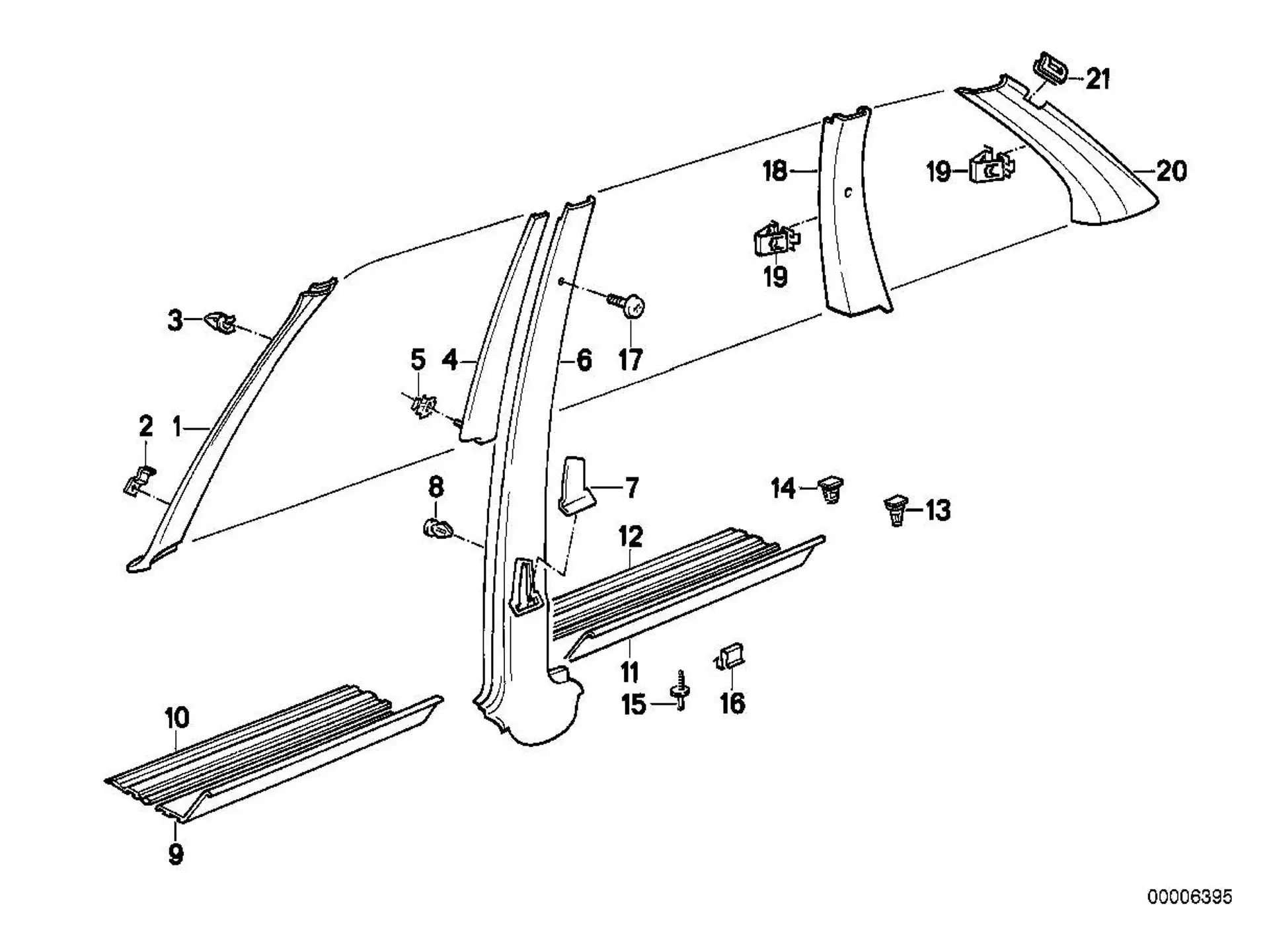 BMW Klammer E21 E23 E30 E36 51471840961