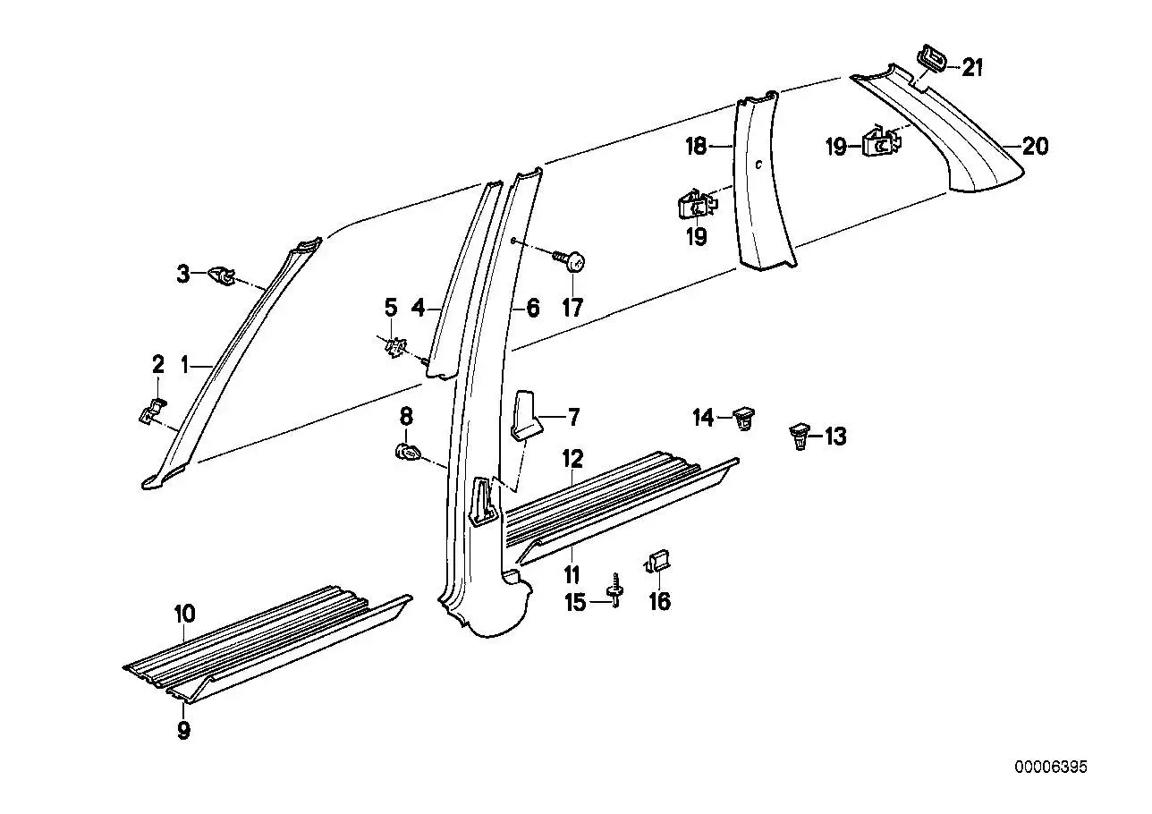 BMW Blende Windlauf rechts E30 51431884376 - Z1 E30