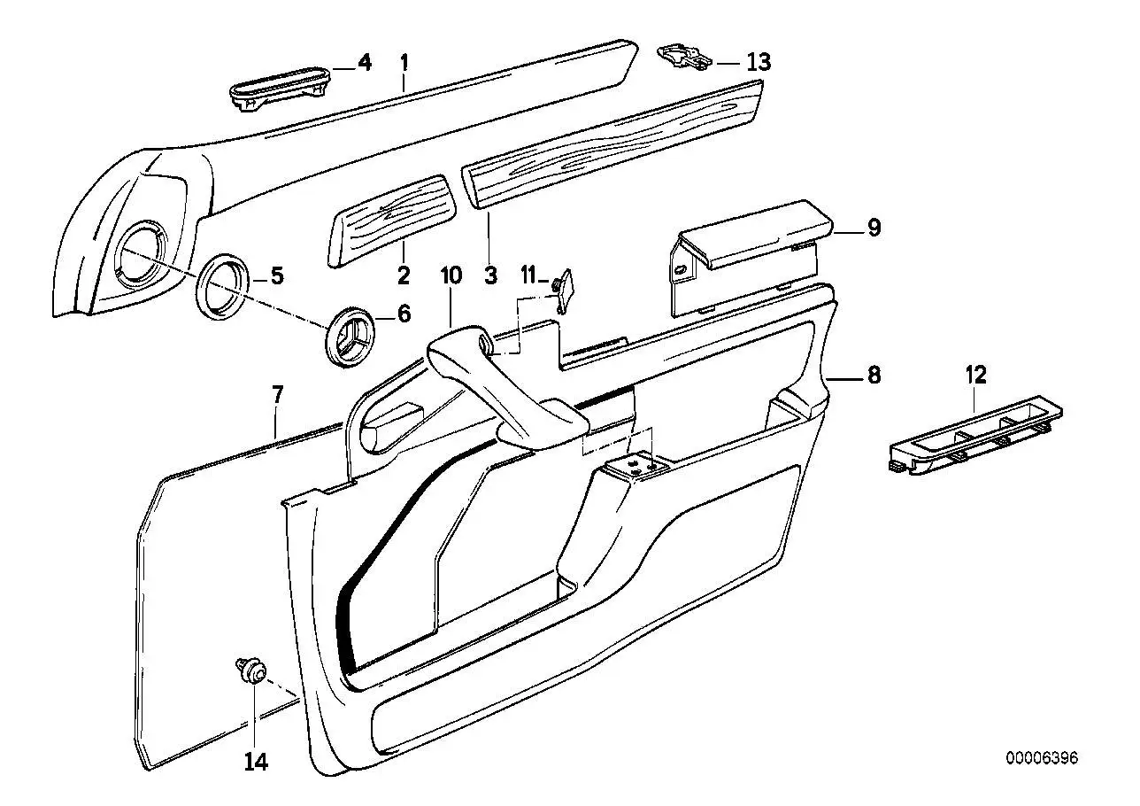 BMW Blende E32 51411908800 - 7er E32 Limousine / Bildposition 06