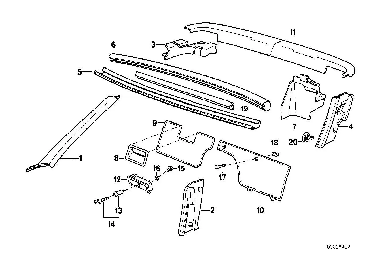 BMW Verkleidung Verdeckkasten 51462291366