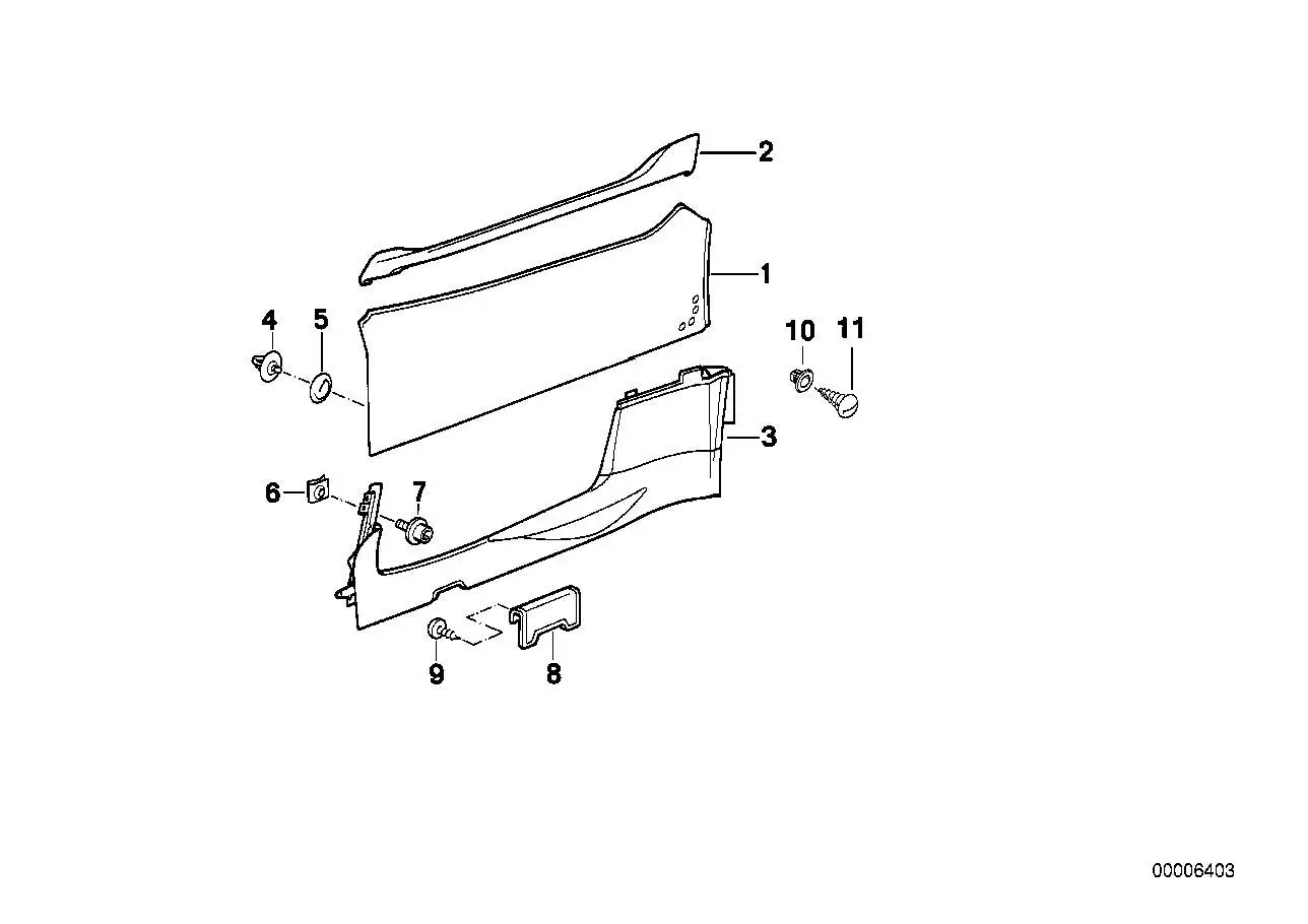 BMW Trittschutz Verkleidung rechts 51432291340 - Bildposition 08