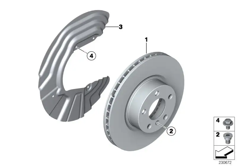 BMW Bremsscheibe belüftet F25 F26 34106879122 - X3 F25, X4 F26