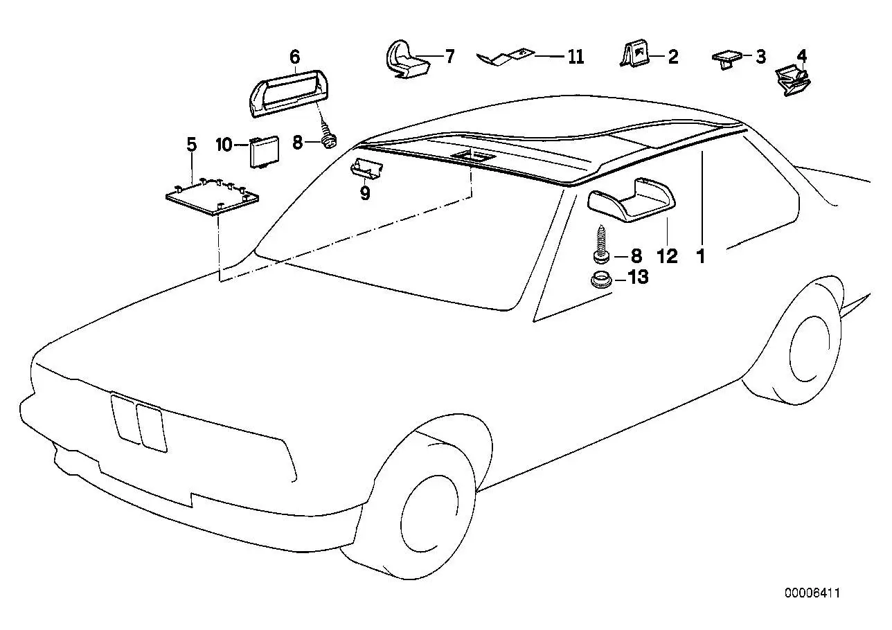 BMW Kappe E32 E34 51168107987