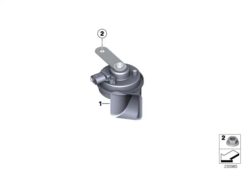 BMW Fanfare Tiefton E70 E71 E72 61337288096 - X5 E70, X6 E71