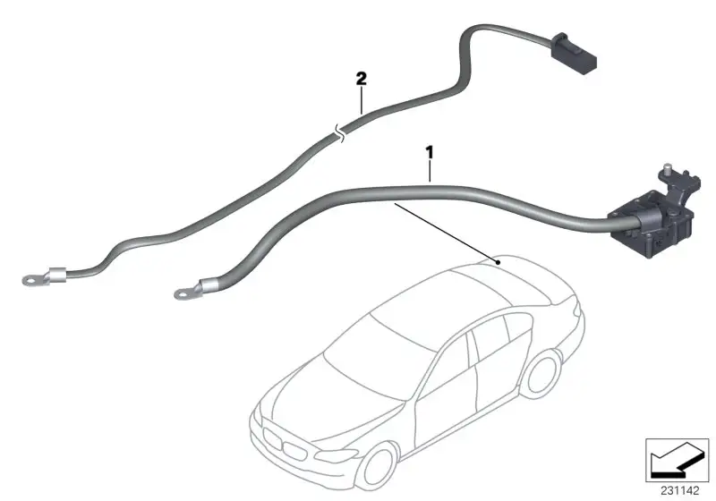 BMW Leitung Trennrelais Zusatzbatterie F10 F11 61127849851 - 5er