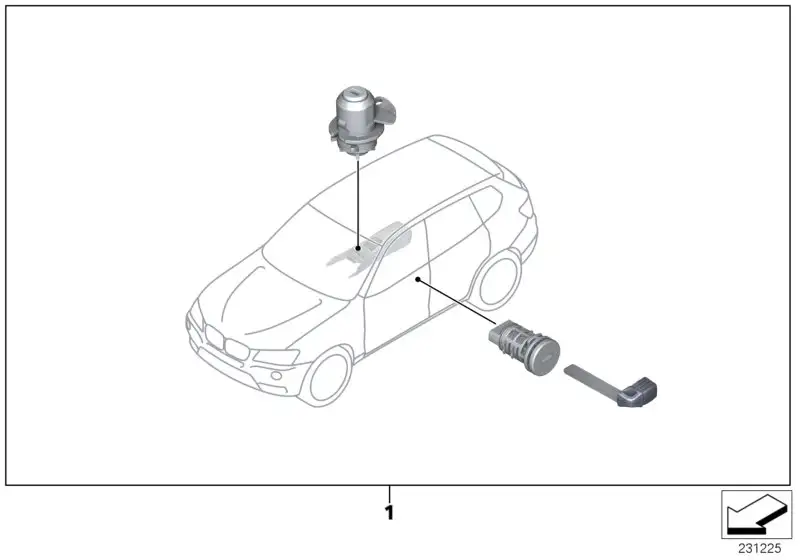 BMW Gleichschliessung mechanisch F25 F26 51217205784