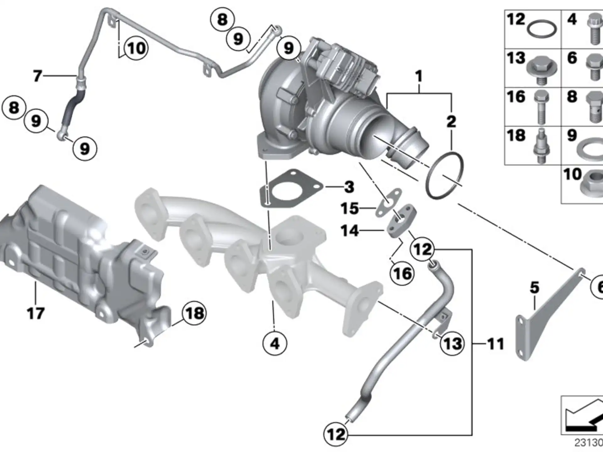 BMW Dichtung asbestfrei R55 R56 R57 R58 R59 R60 R61 11428513248