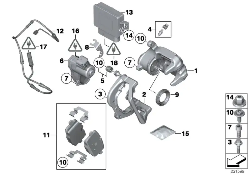 BMW Bremsträger F25 F26 34216791019