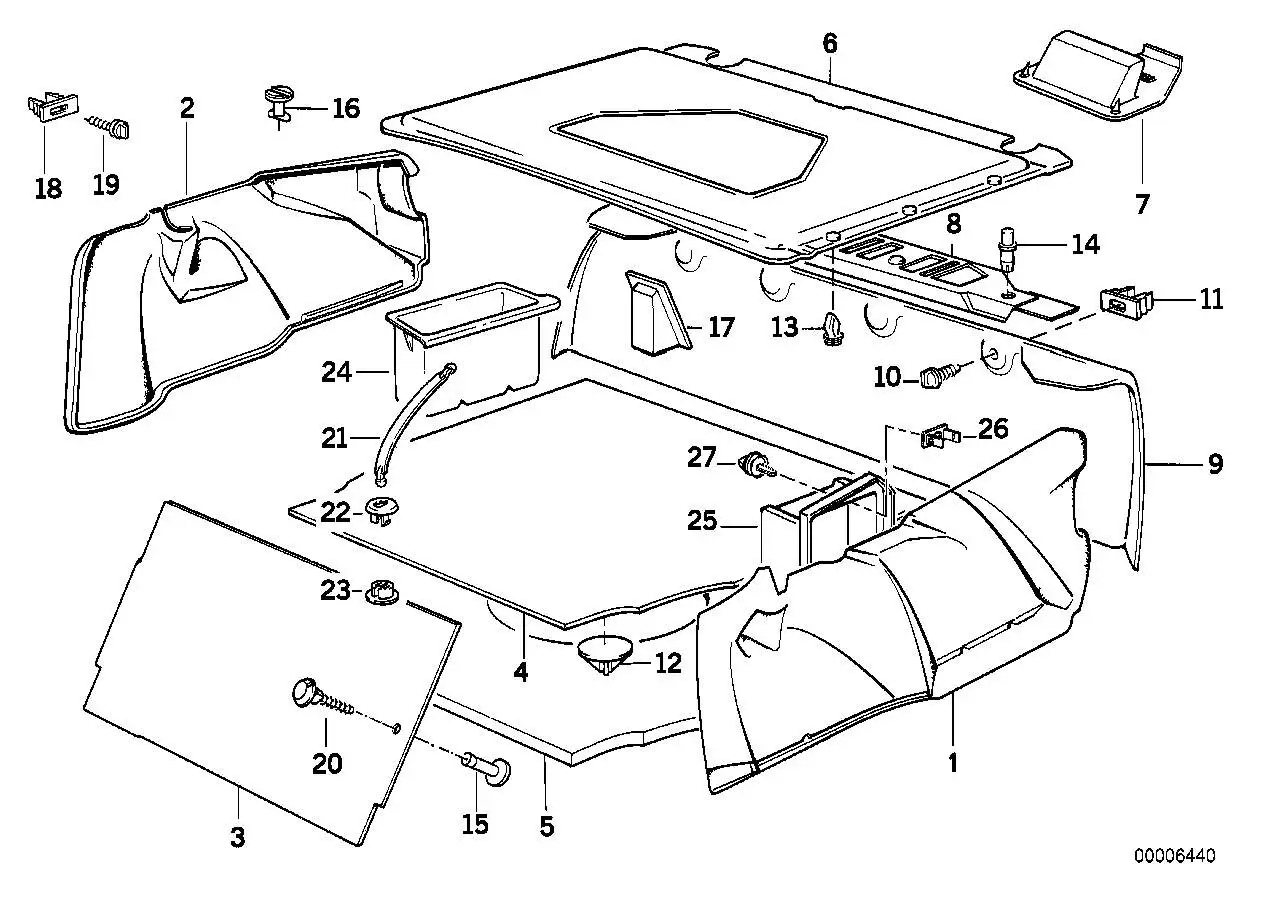 BMW Drehverschluss 18mm E31 E32 E34 E38 E39 E52 R61 51478127272 -