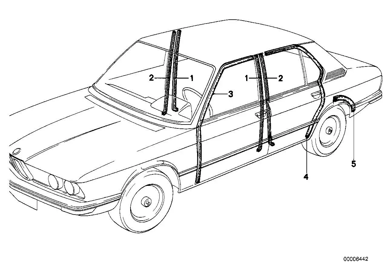 BMW Kantenschutz E12 E24 E28 51721903979
