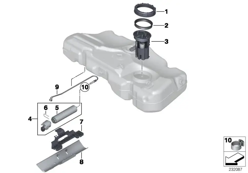 BMW Kraftstofffilter mit Heizung R60 R61 13328574038