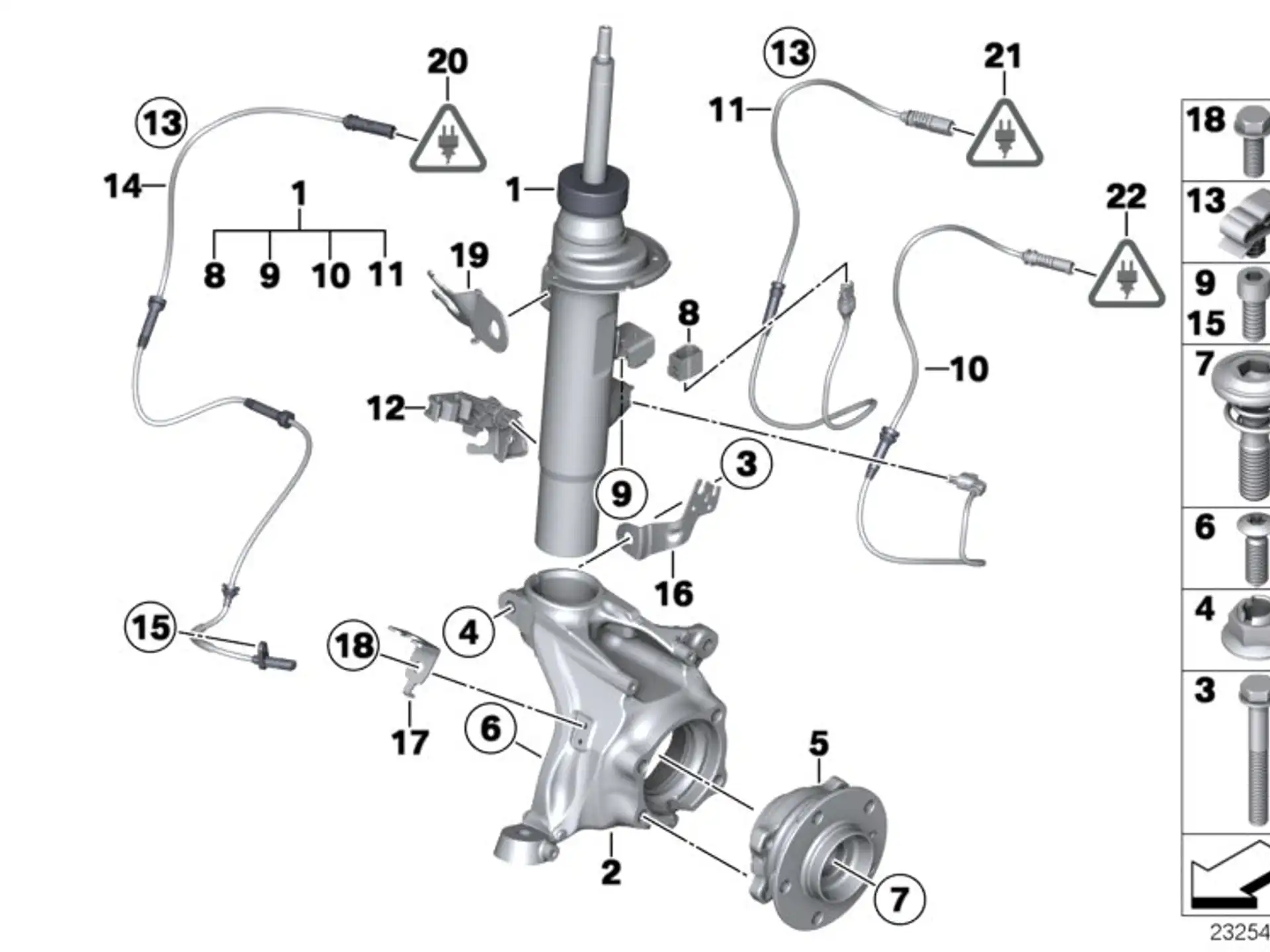 BMW Federbein vorn links F25 F26 37116797027