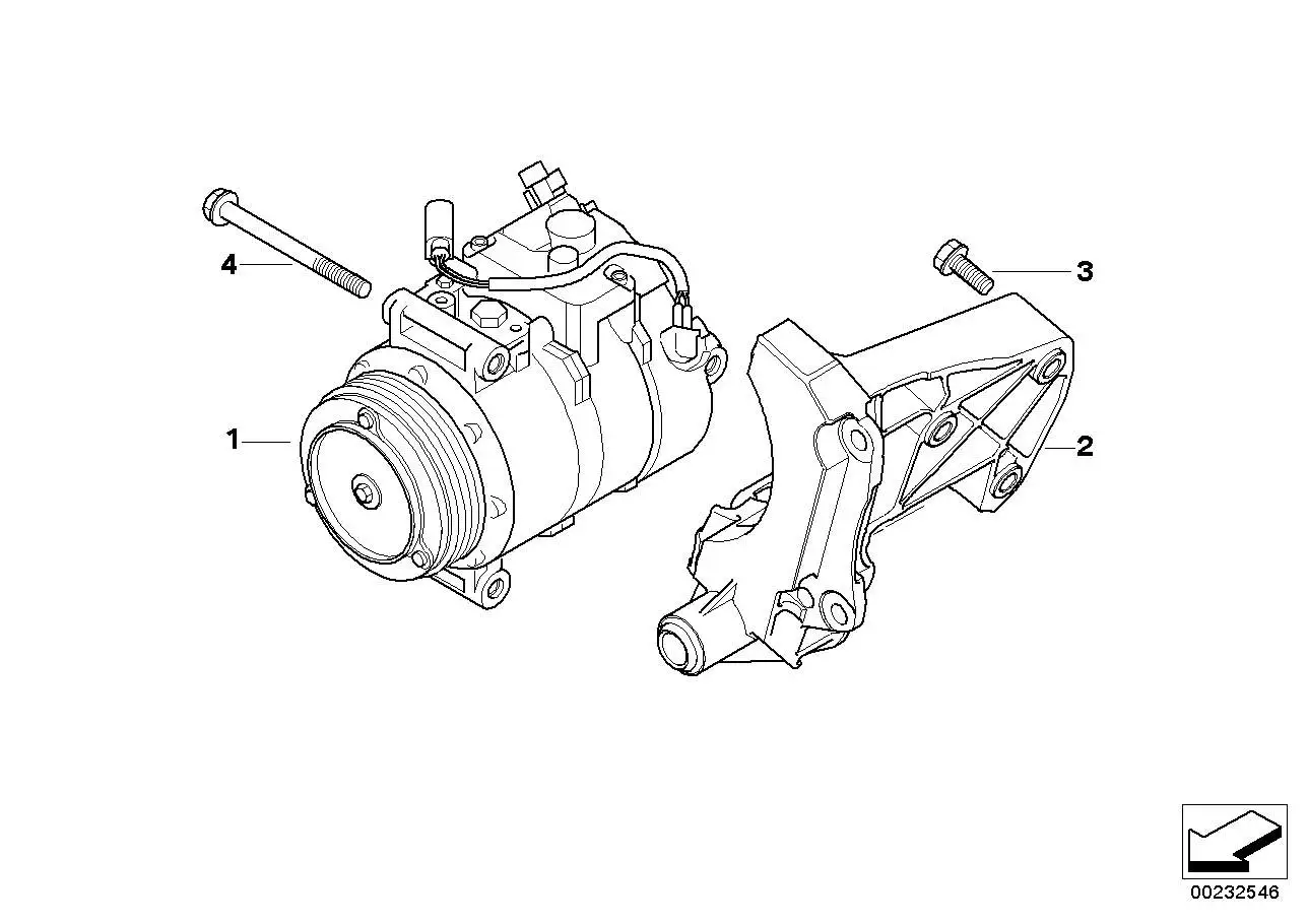 BMW Klimakompressor E60 E61 E90 E91 E92 64509180548 - Bildpositio