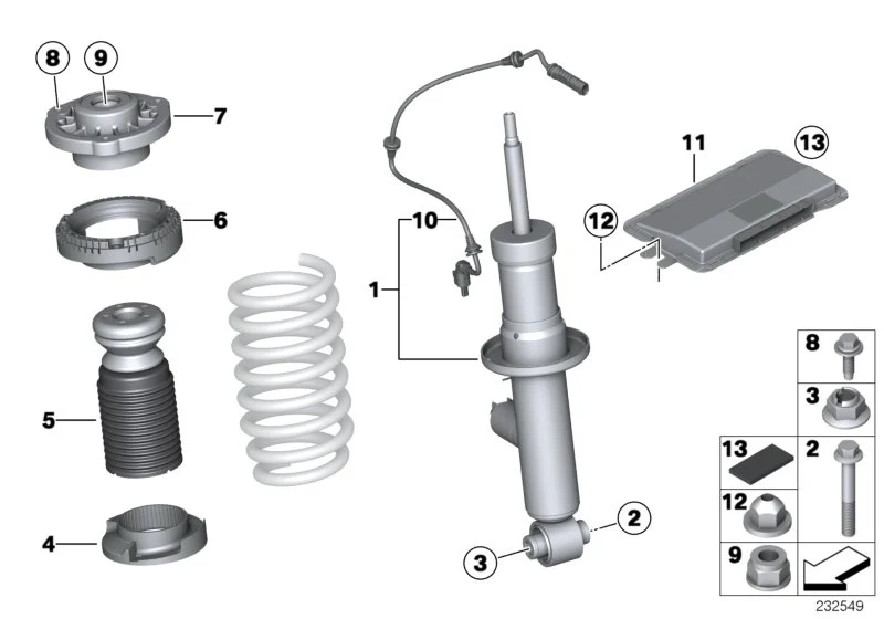 BMW Zusatzdämpfer hinten F25 F26 33536787189
