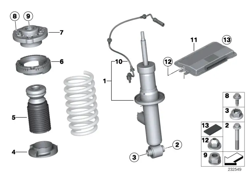 BMW Zusatzdämpfer hinten F25 F26 33536787189 - X3 F25, X4 F26