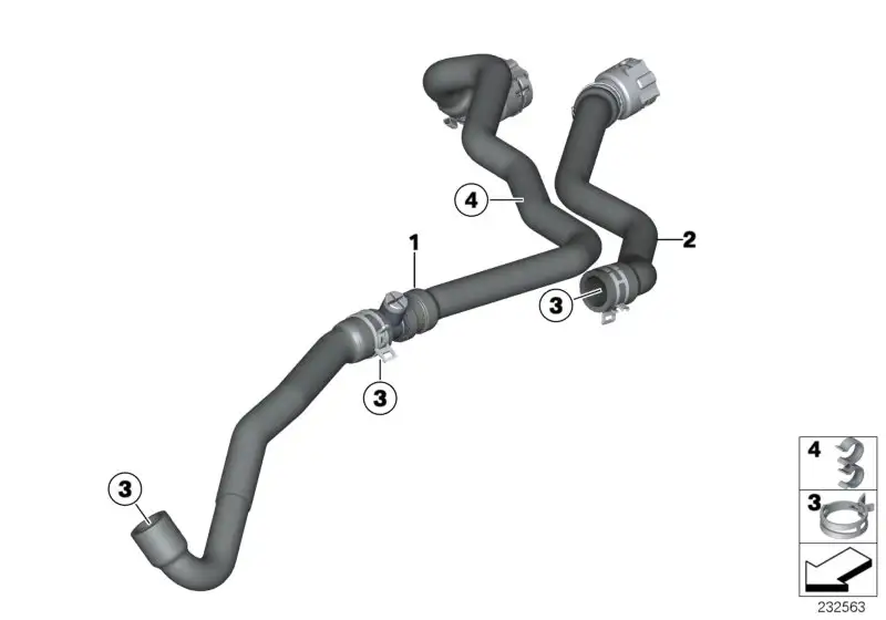 BMW Schlauch Vorlauf 64219230749 - Bildposition 01