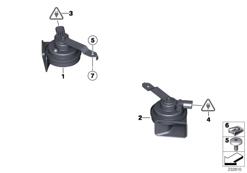 BMW Fanfare Tiefton F25 F26 61337217702