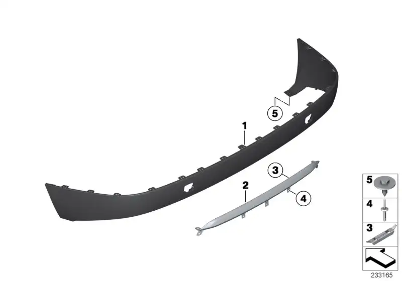 BMW Blende Verkleidung hinten schwarz F25 51127258428 - X3 F25