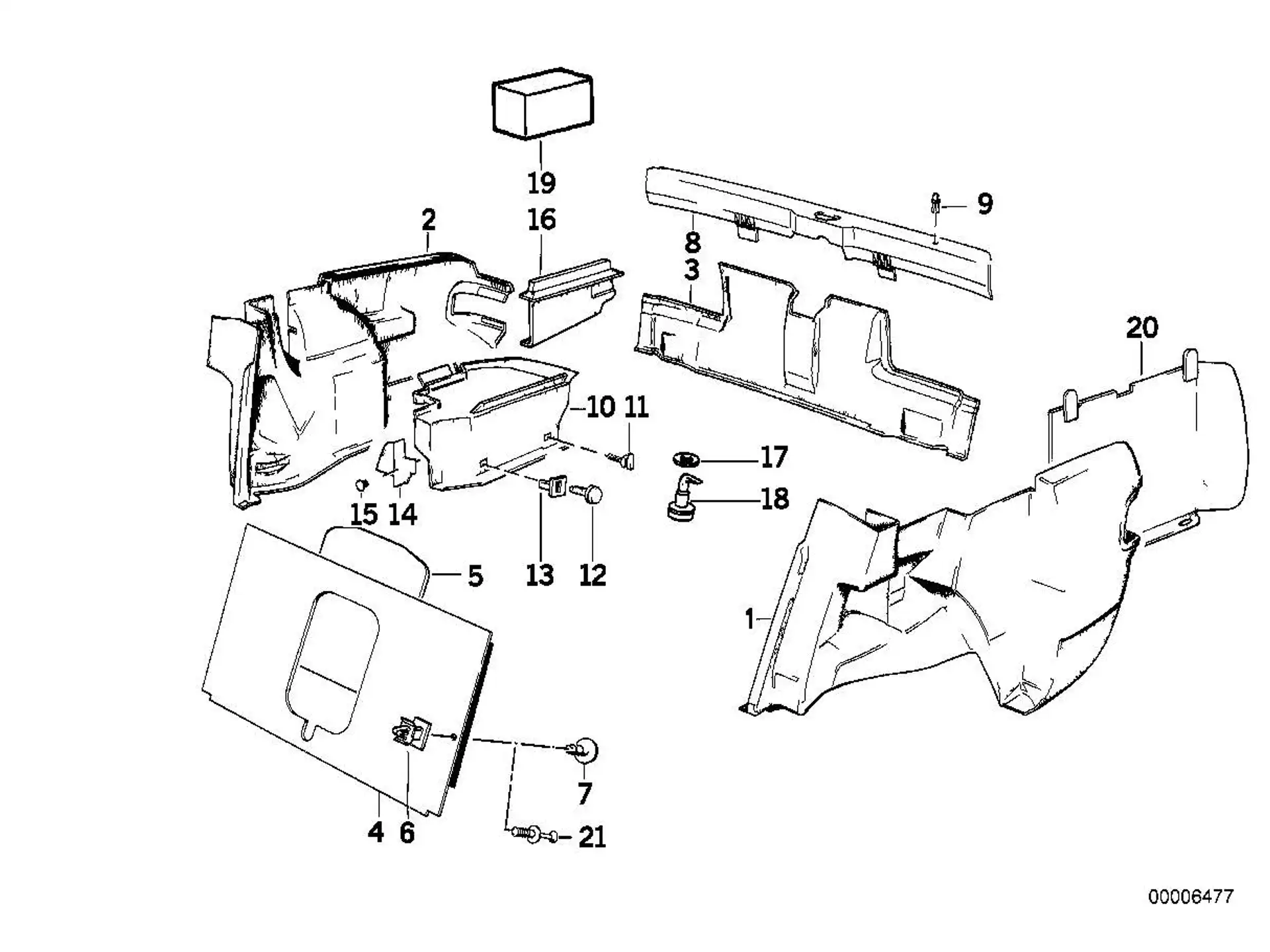 BMW Batterieabdeckung E30 51471971556