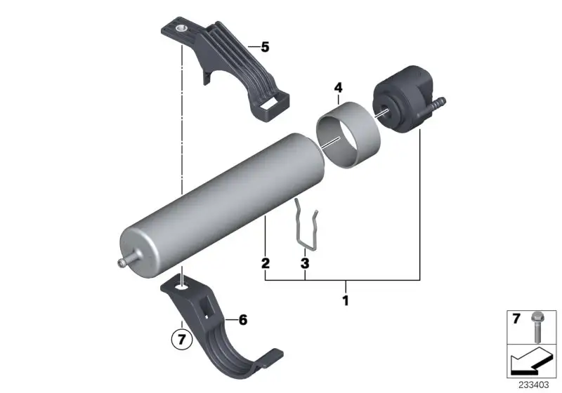 BMW Sechskantschraube mit Scheibe F20 F21 F22 F23 F25 F26 F30 F31