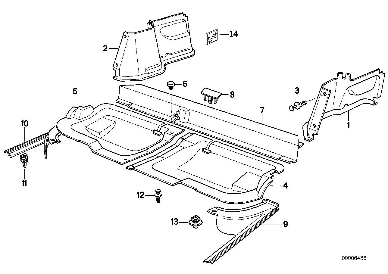 BMW Verkleidung unten links E34 51478107037 - 5er E34