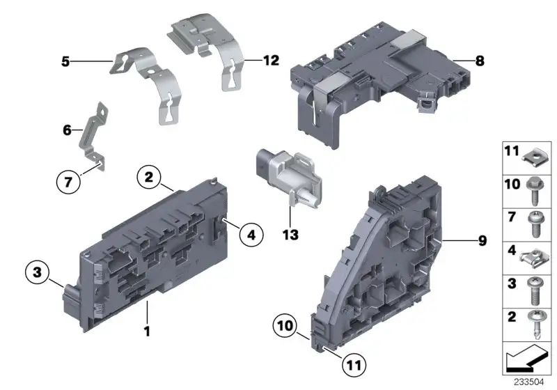 BMW Stromverteiler hinten F01 F02 F04 F06 F07 F10 F11 F12 F13 611