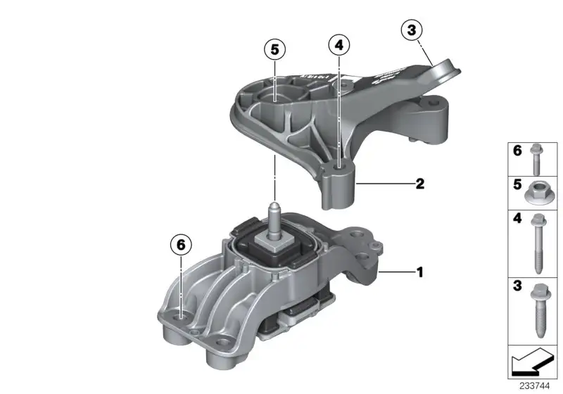BMW Getriebelager R55 R56 R57 R58 R59 R60 R61 22316784357