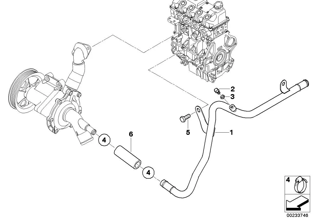 BMW Kühlmittelleitung R50 R52 11537629401 - Bildposition 01