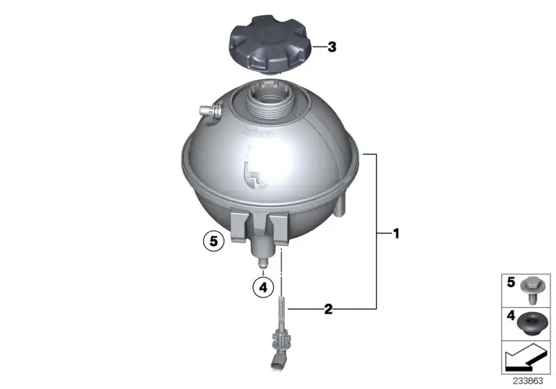 BMW Ausgleichsbehälter F25 F26 17138616418 - X3 F25, X4 F26