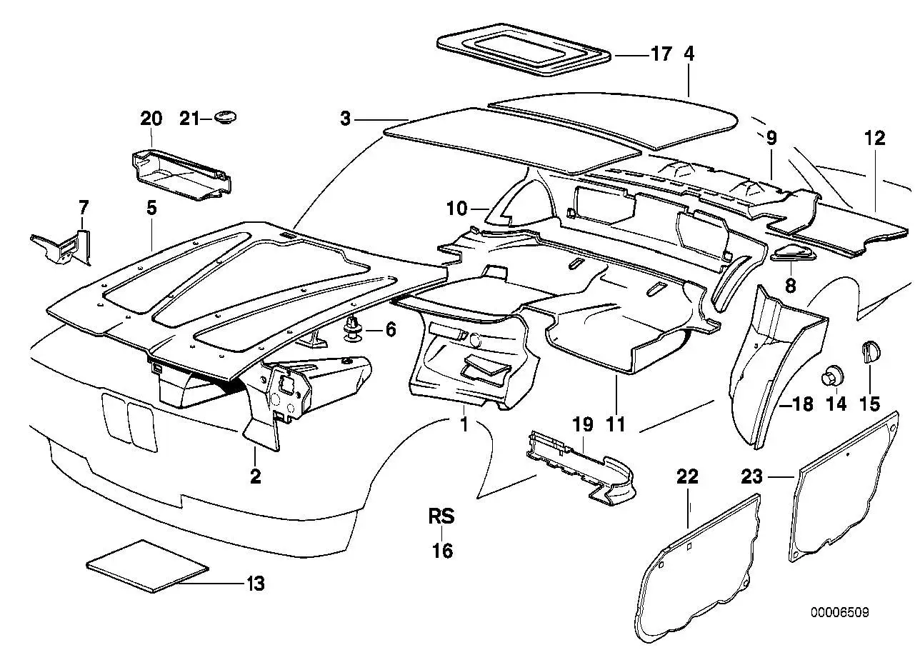 BMW Schallisolierung Deckel 54121964103 - Bildposition 17