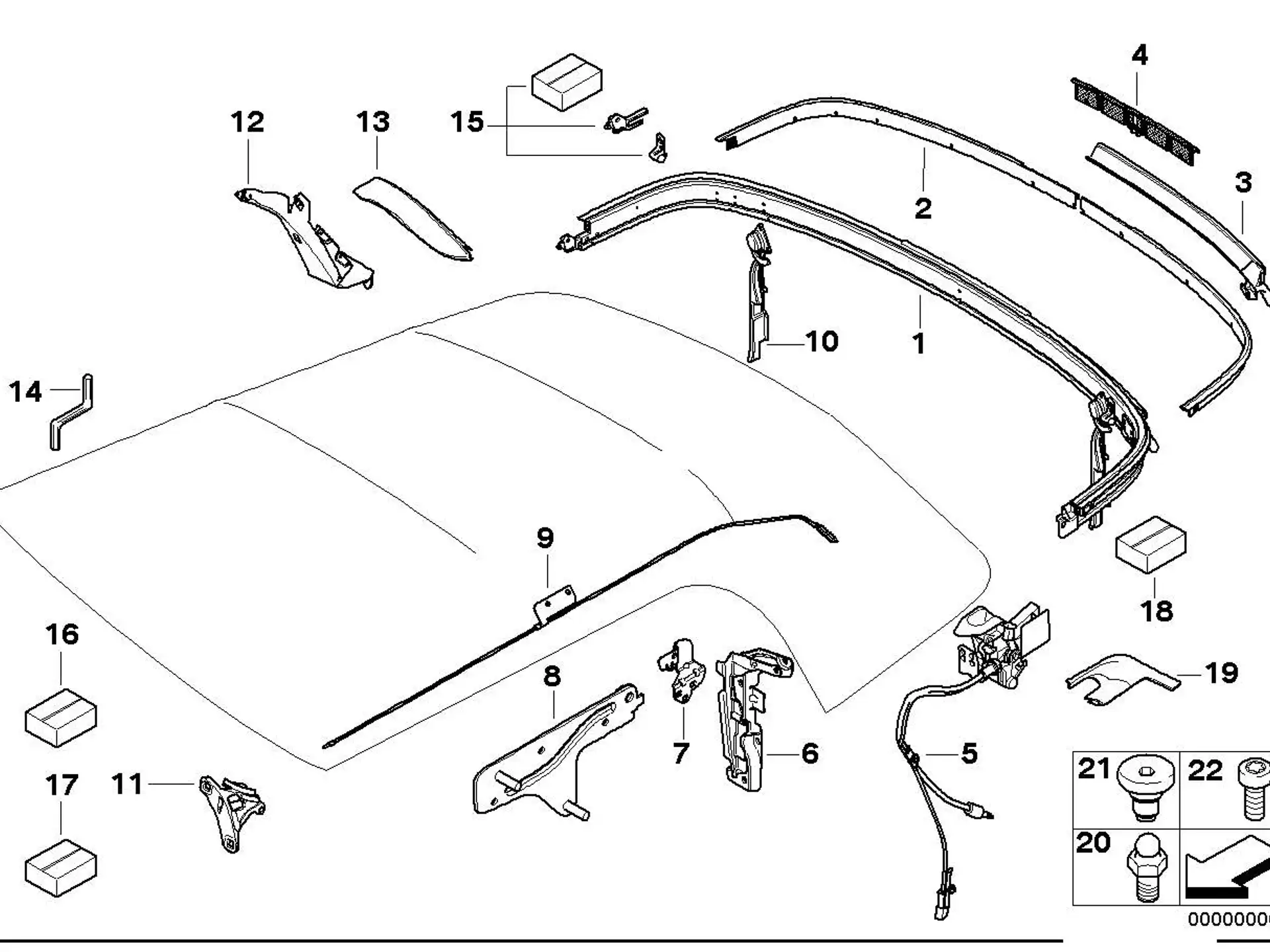BMW Zierleiste links R57 54347375319