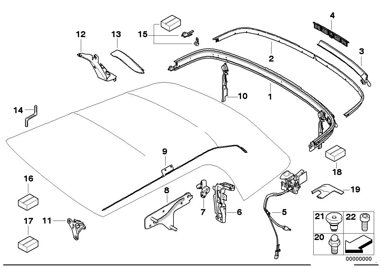 BMW Dichtung Spannbügel R57 54342758115