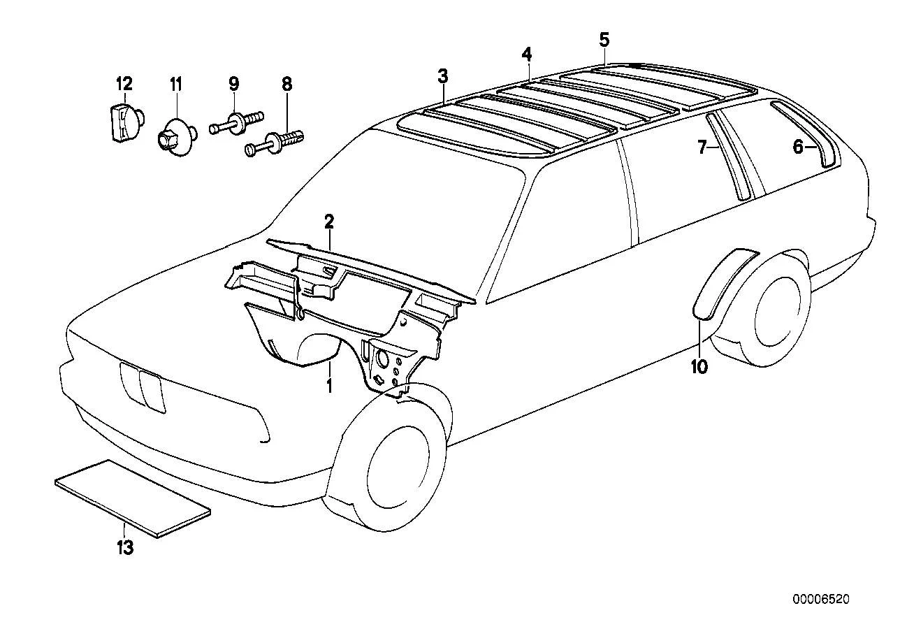 BMW Spreizniet E28 E30 E34 E52 51481904142