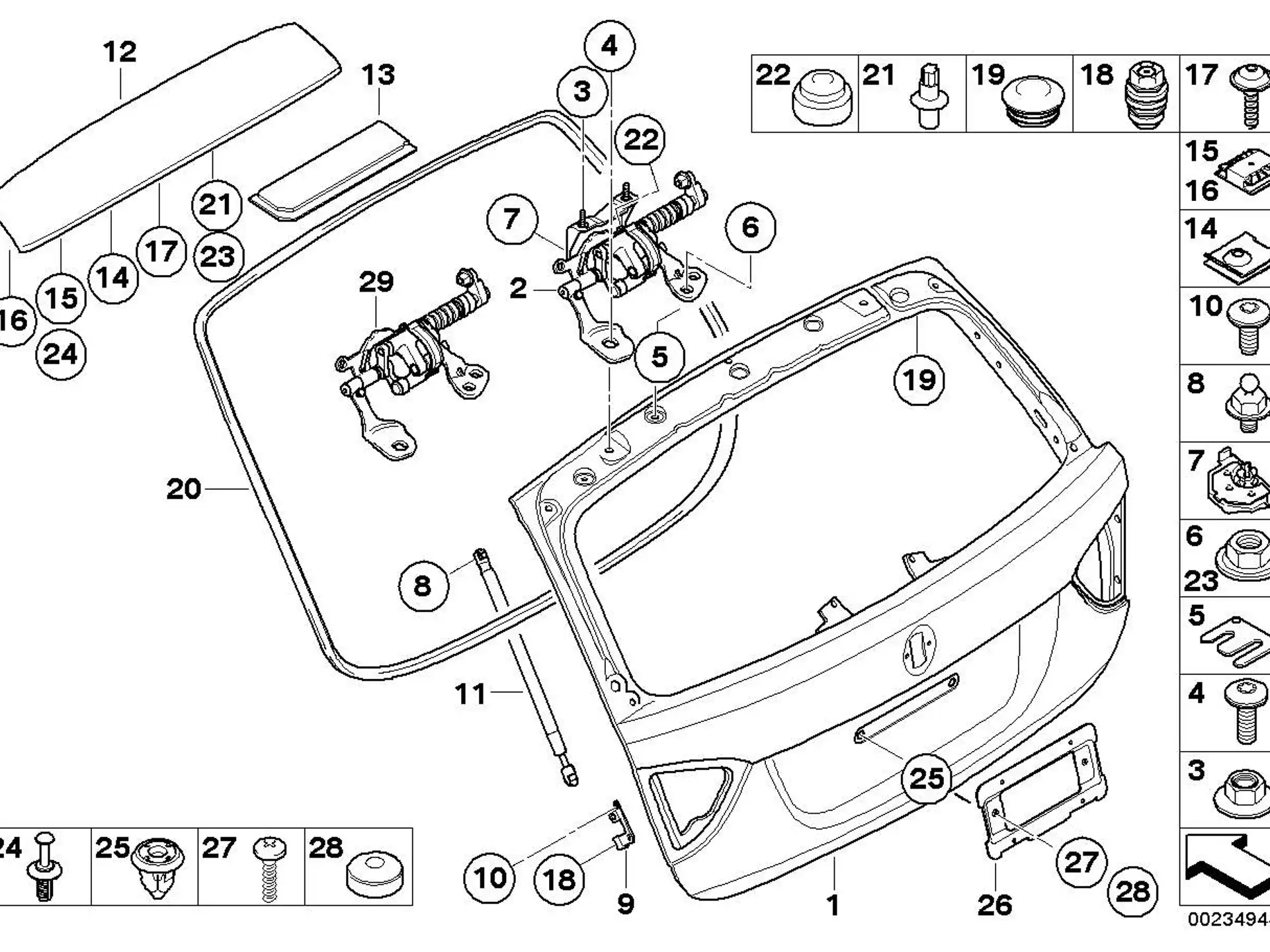 BMW Scharnier Heckklappe links E91 41627152675