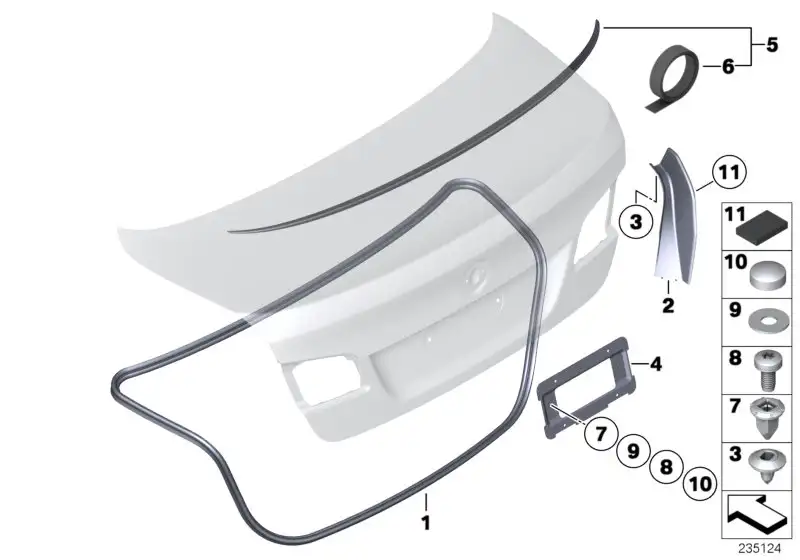 BMW Flachkopfschraube F01 F02 F04 F10 07119906949 - 5er, 7er