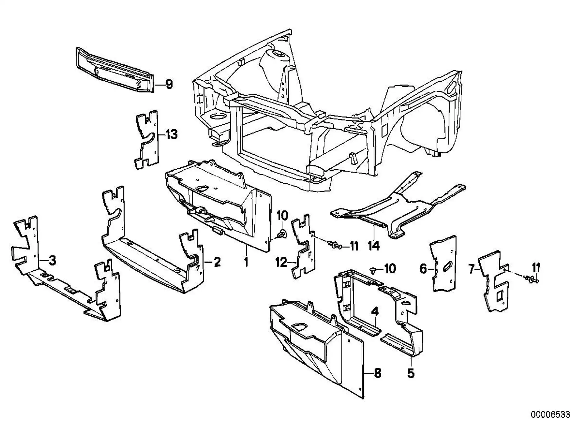 BMW Klammer E28 E30 E32 E34 E53 E60 E61 51711916039