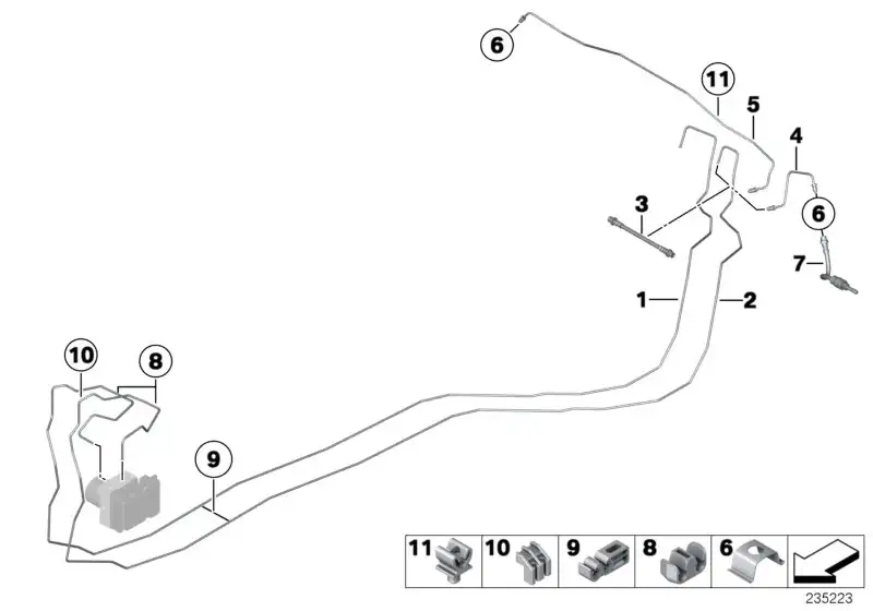 BMW Rohrleitung E81 E82 E87 E88 34326853517 - 1er E81 3-Türer, 1e