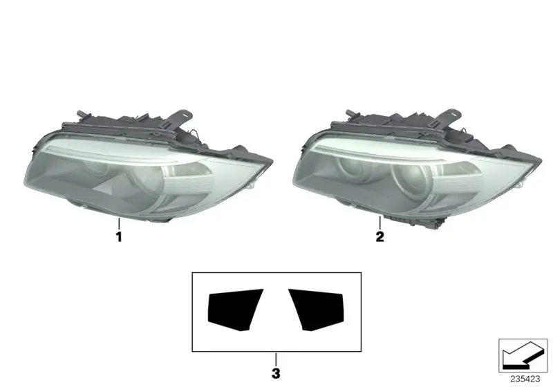 BMW Scheinwerfer Bi-Xenonlicht rechts E82 E88 63137273832 - 1er E
