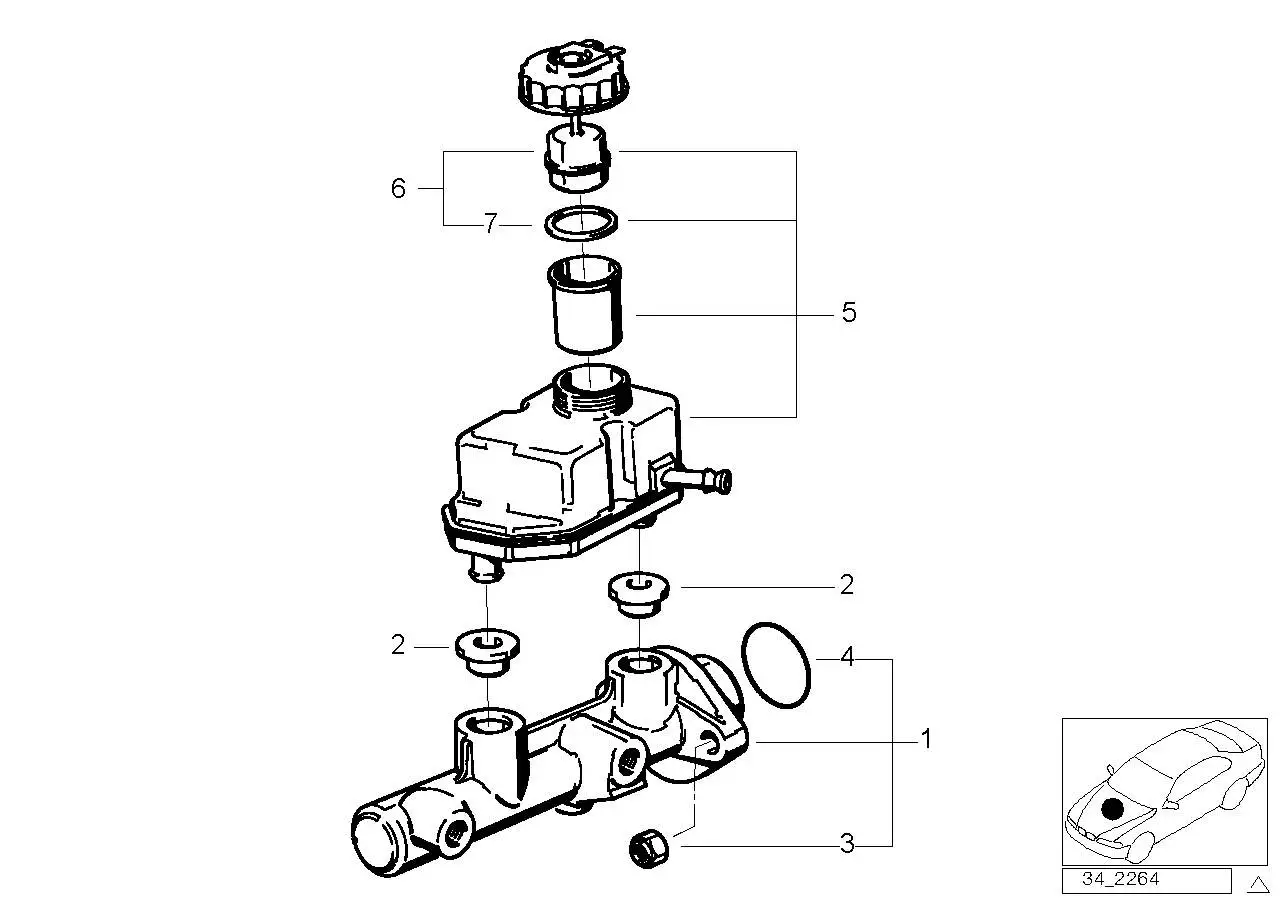 BMW Hauptbremszylinder E34 E36 34311162915 - Z3 E36, 5er E34