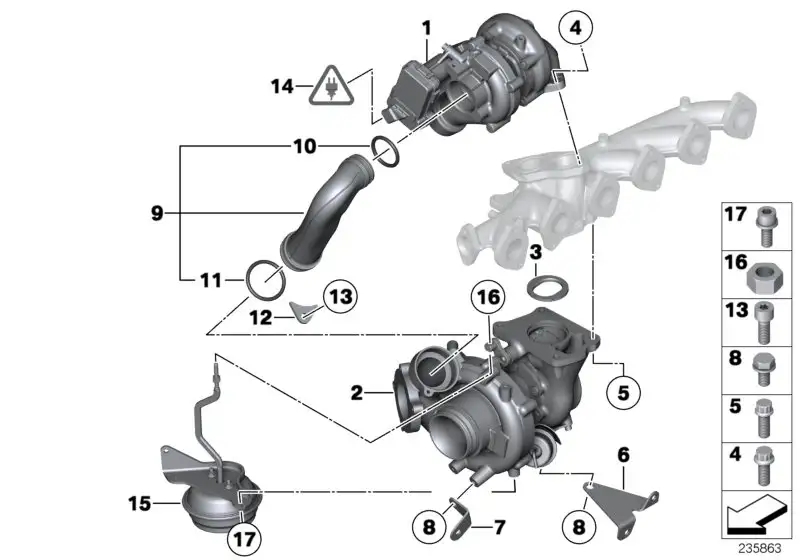 BMW Unterdruckdose E70 E71 F01 F07 F10 F11 11658513664